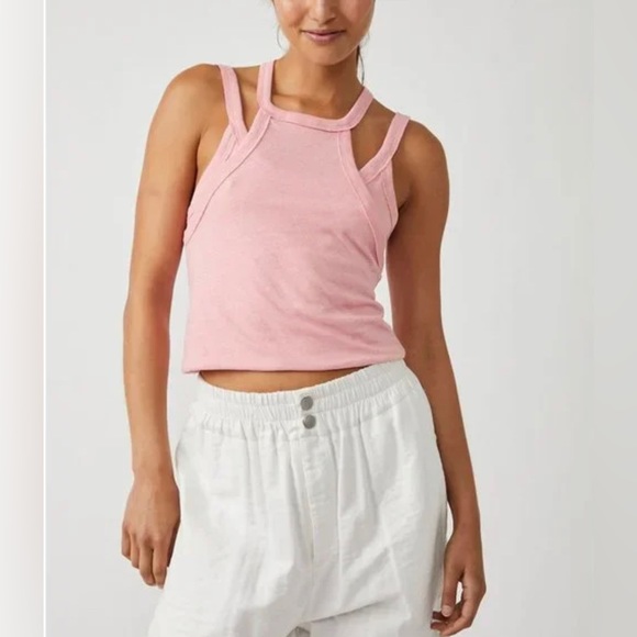 Free People Tops - Free People Women's Two Times The Charm Tank Top in Pink Punch NWT Size Small